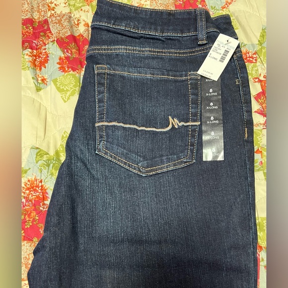 Maurices Womens Jeans 8 x-long Classic Slim Boot Dark Blue - Picture 4 of 5